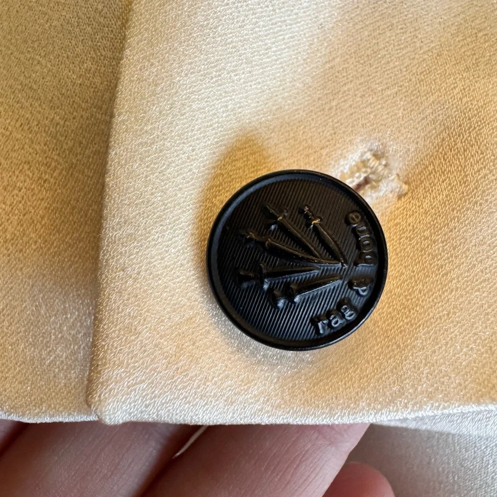 Rag & Bone for Barneys Ivory One Button Tailored Blazer Career Jacket Size 8 - Picture 8 of 16